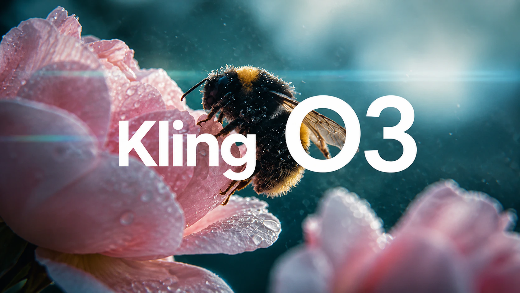 A bumblebee on a flower representing the Kling model family